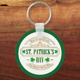 Llavero Día de San Patricio Personalizado Tengo Suerte Irl