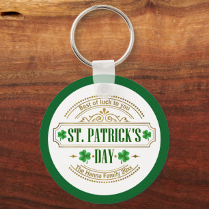 Llavero Día de San Patricio Personalizado Tengo Suerte Irl
