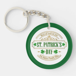 Llavero Día de San Patricio Personalizado Tengo suerte irl