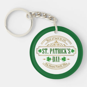 Llavero Día de San Patricio Personalizado Tengo suerte irl