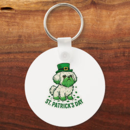Llavero Día de San Patricio Shih Tzu Duende Verde