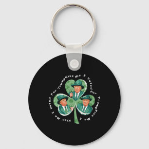Llavero Día de San Patricio Trump 2025 Divertido Bésame Vo