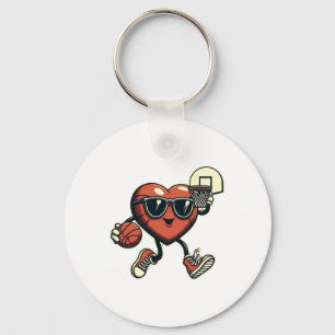 Llavero Día de San Valentín Baloncesto Dunking Deportes Ho