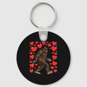 Llavero Día de San Valentín Bigfoot Corazones Rojos Divert