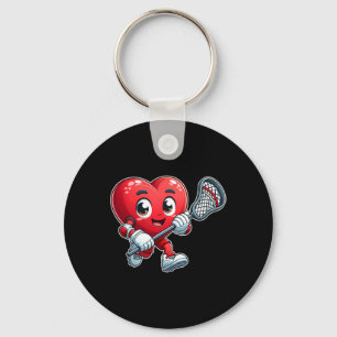 Llavero Día de San Valentín Corazón Equipo de Lacrosse Jug