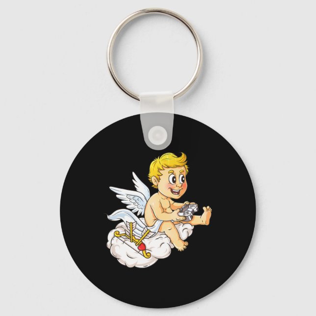 Llavero Día de San Valentín Cupid Video Gamer Controller B (Anverso)