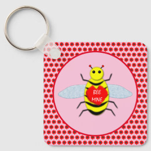 Llavero Día de San Valentín Cute Bee Personalizado