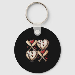 Llavero Día de San Valentín de béisbol retro Xoxo Niños di