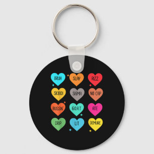 Llavero Día de San Valentín De Palabras De Argot Candy Hea