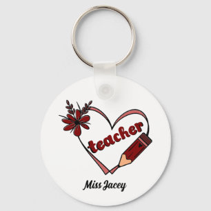 Llavero Día de San Valentín del Profesor Corazón Personali