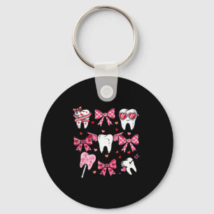 Llavero Día de San Valentín Dientes Coqueta Lazo Dental Mu