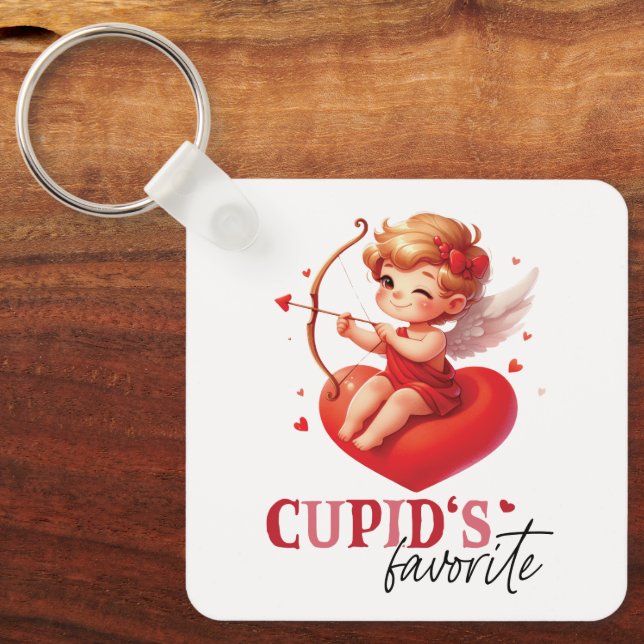 Llavero Día de San Valentín favorito de Cupido (Anverso)