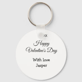 Llavero día de San Valentín feliz nombre amor simple año e