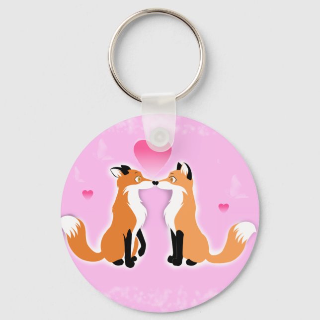 Llavero Día de San Valentín Foxes (Anverso)