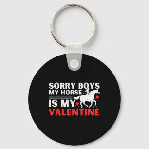 Llavero Día de San Valentín Lo Siento Chicos Mi Caballo Es