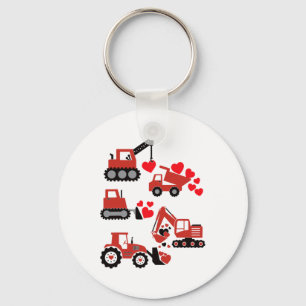 Llavero Día de San Valentín Niños Varones Construcción Cam