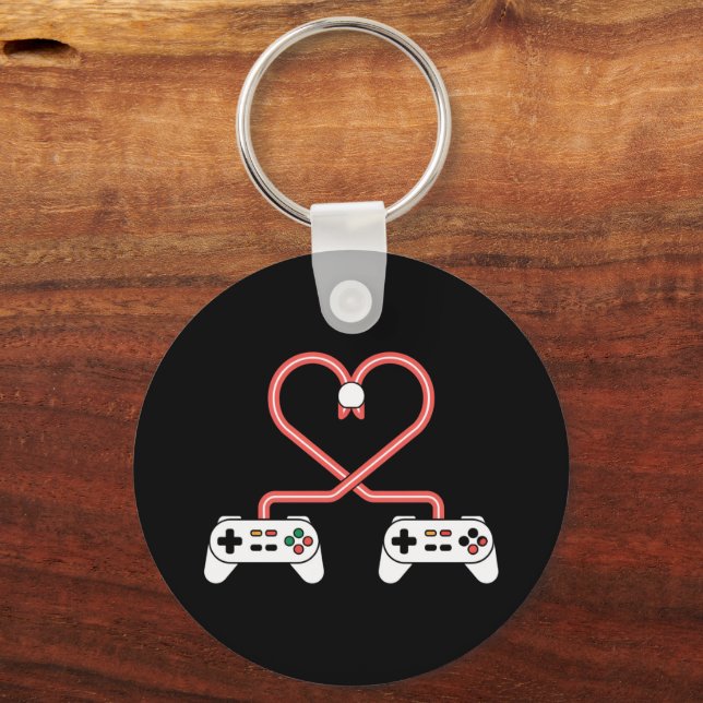 Llavero Día de San Valentín para jugadores de videojuegos  (Anverso)