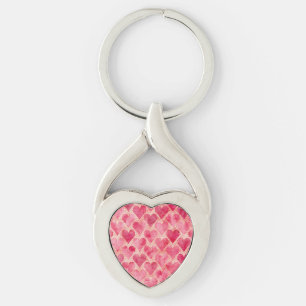 Llavero Día de San Valentín, Patrón de Corazón de Amor Ros