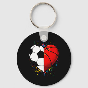 Llavero Día de San Valentín Pie de Fútbol Corazón Ll Bocet