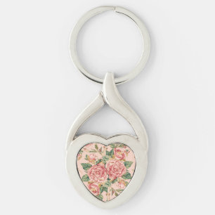 Llavero Día de San Valentín romántico con rosas encantador