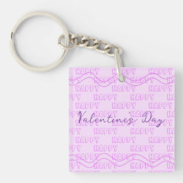 Llavero Día de San Valentín rosa - morado