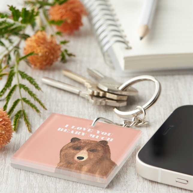 Llavero Día de San Valentín, te amo mucho (Frente Derecha)