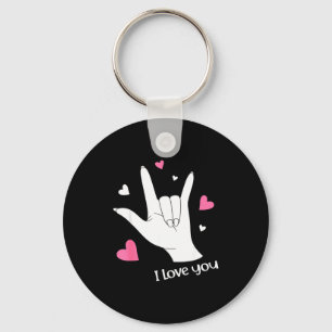 Llavero Día de San Valentín Te Amo Señal de Mano Lenguaje 