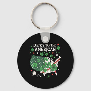Llavero Día de Shamrock Clover Usa St. Patrick
