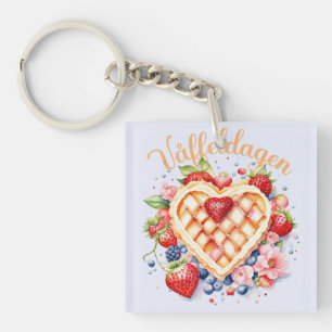 Llavero Día de Waffle acuarela, Våffeldagen