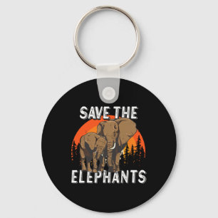 Llavero Día del Elefante Animal de la Tierra Salvemos a lo