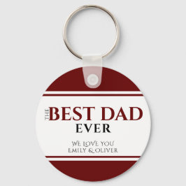 Llavero Día del Mejor Padre Negro Rojo