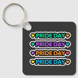 Llavero Día del orgullo. LGTB+Orgullo. Corazón arcoiris.