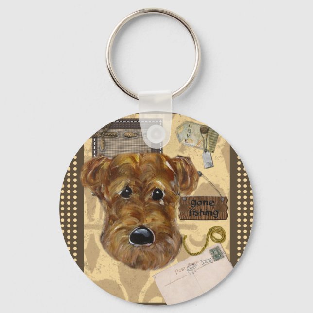 LLAVERO DÍA DEL PADRE AIREDALE (Anverso)