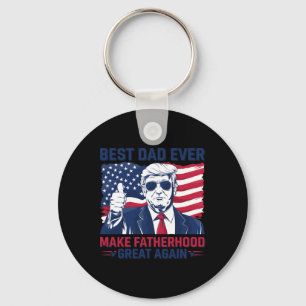 Llavero Día del Padre Divertido Trump Mejor Papá de Todos