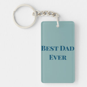 Llavero Día del padre feliz azul mejor papá jamás añadir t