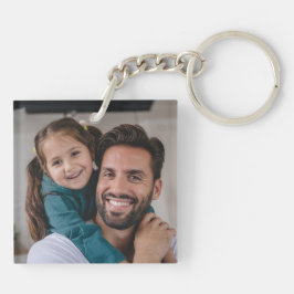Llavero Día del Padre Número Uno Papá Foto