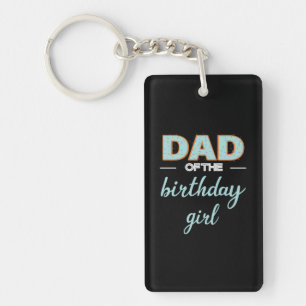Llavero Día del Padre, papá del Chica de cumpleaños