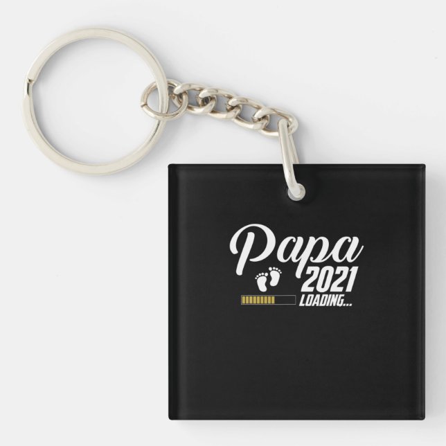 Llavero Día del padre | Papa Loading 2021 Primer Padre (Frente)