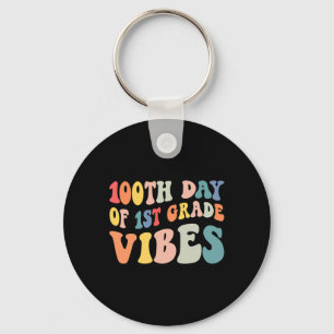 Llavero Día Del Profesor Retro De Vibes De Primer Grado Fe