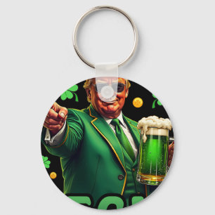 Llavero Día divertido de San Patricio Trump deja que comie
