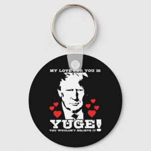 Llavero Día divertido de San Valentín Trump San Valentín R