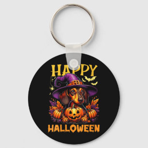 Llavero Día Feliz de Halloween Dachshund Perro Papá Wiener