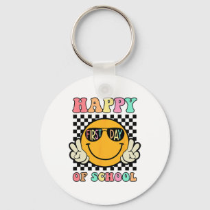 Llavero Día Feliz de Hippie para el Primer Día de Escuela