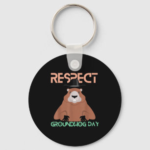 Llavero Día Feliz de la Marmota 2023 Disfraz de Amantes Di