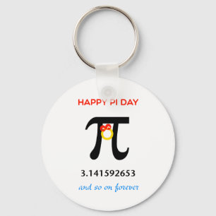 Llavero Día feliz del pi, tan encendido y para siempre