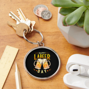 Llavero Día Feliz del Trabajador con Cerveza Divertido Día