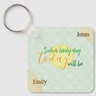 Llavero Día inspirador de pastel personalizado
