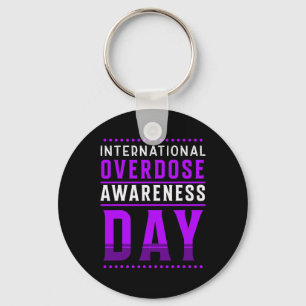 Llavero Día Internacional de Conciencia sobre la Sobredosi