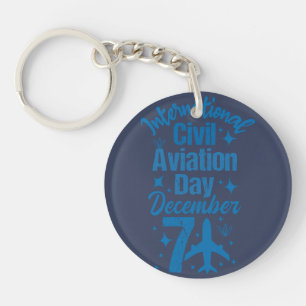 Llavero Día Internacional de la Aviación Civil 7 de diciem