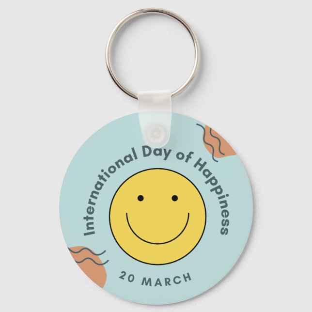 Llavero Día Internacional de la Felicidad (Anverso)